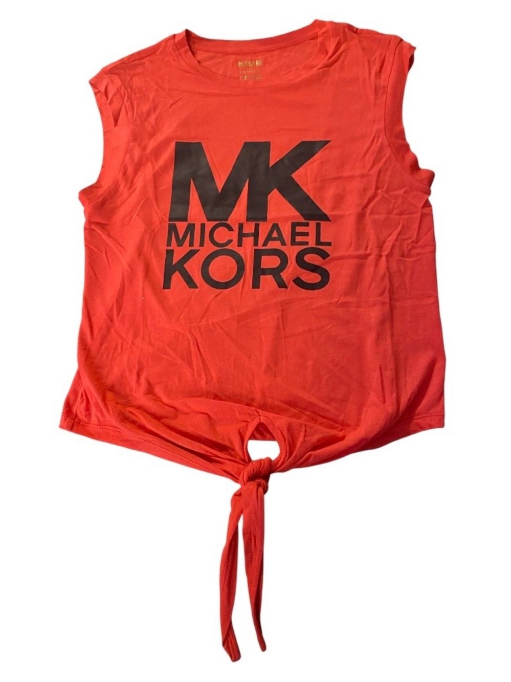 Michael Kors Logo Tie-Front Tank